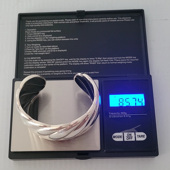 David Yurman Sterling Silver Wide Cable Cuff Bracelet - Picture 11 of 11